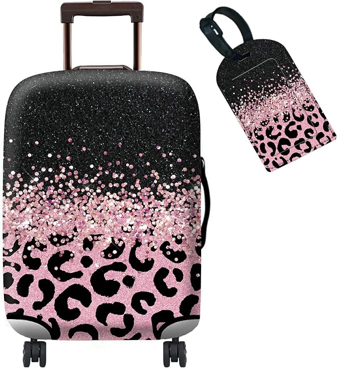 Luggage Cover + Tag, Washable Elastic Cloth, Anti-Scratch by BWEGRHE