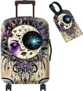 Luggage Cover Suitcase Protector Plus 1 Luggage Tag, Gothic Moon Face Travel by BWEGRHE