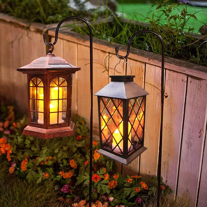 Solar Outdoor Lantern, Garden Hanging Waterproof Lanterns PVC Upgrade 3 LED - Image 7