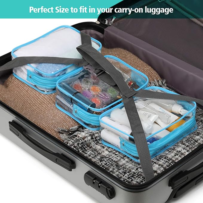 PACKISM Clear Cosmetic Bag, TSA Approved Clear Makeup Bag Travel Toiletry Bag - Image 6