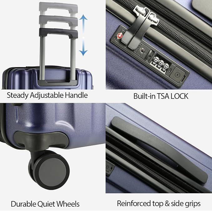 KROSER Hardside Expandable Carry On Luggage - Image 4