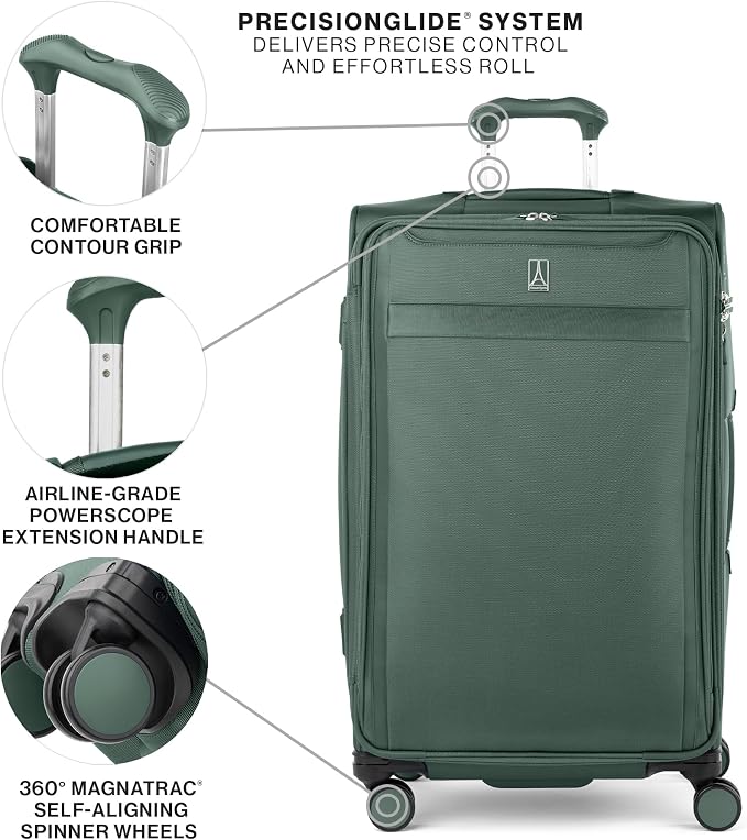 Travelpro VersaPack+ Lightweight Softside Expandable Checked Luggage, 8 Spinner - Image 2