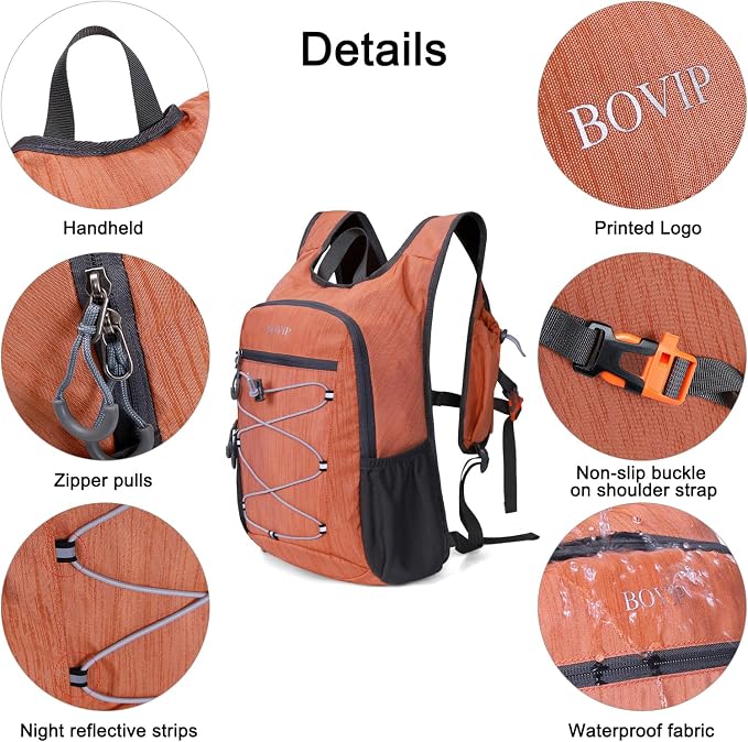 BOVIP 20L Hiking Backpack Lightweight Packable Hiking Daypack Small Travel - Image 5