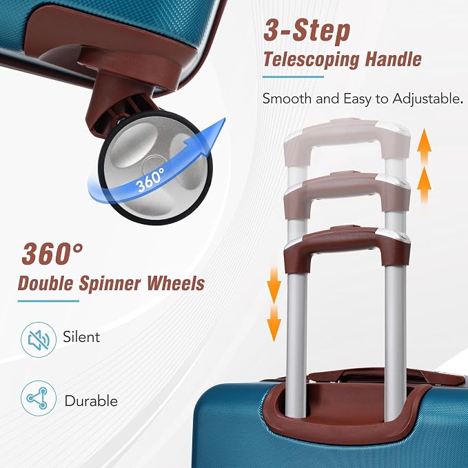 Merax Luggage Set 2 Piece Suitcase Set - Image 4