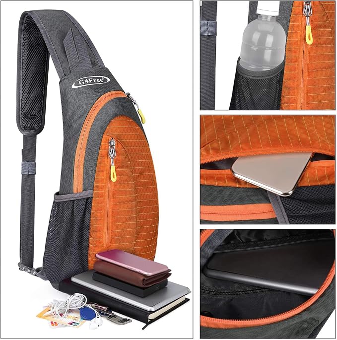 G4Free Sling Bag for Men Women, Small Crossbody Backpack Lightweight Chest - Image 4