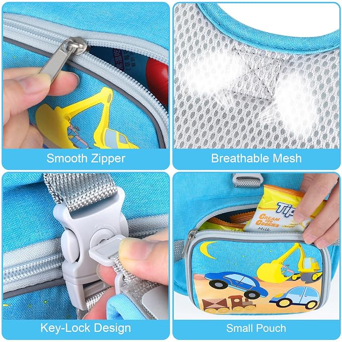 Accmor Toddler Harness Leash + Reflective Anti Lost Wrist Link, Cute Car Kids - Image 3