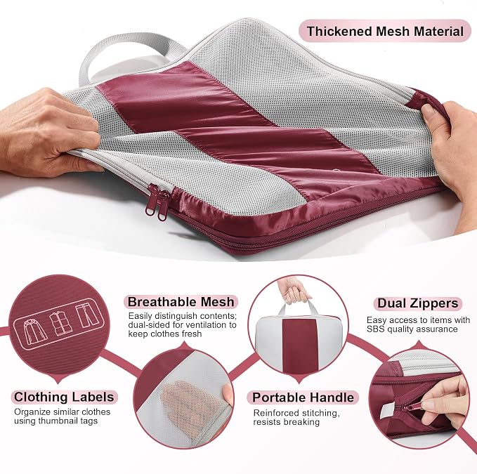 8 Set Compression Packing Cubes - Image 5