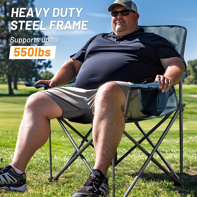 TIMBER RIDGE Oversized Folding Camping Chair - Image 9
