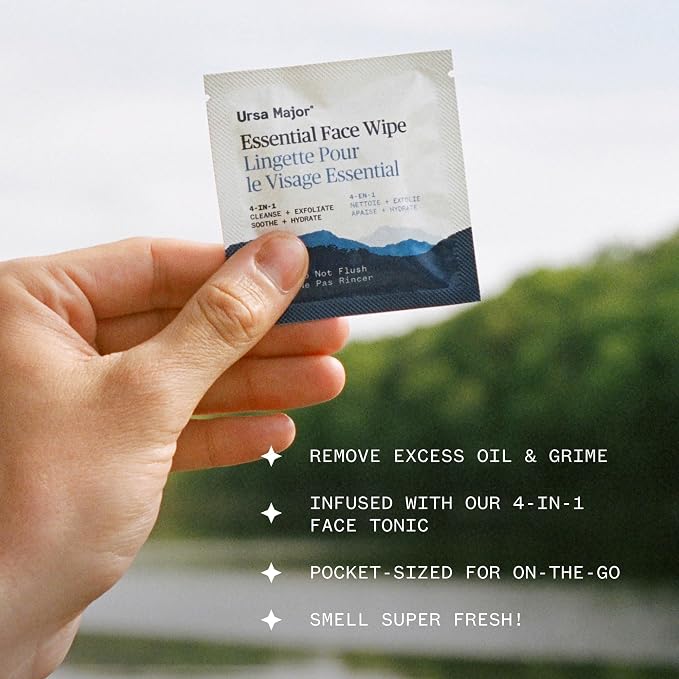 Ursa Major Essential Face Wipes | Natural, Biodegradable, Cruelty-Free | Cleanse - Image 4