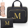Gifts for Women, Initial Toiletry Makeup Bag Hanging Cosmetic Organizer by Partylamb