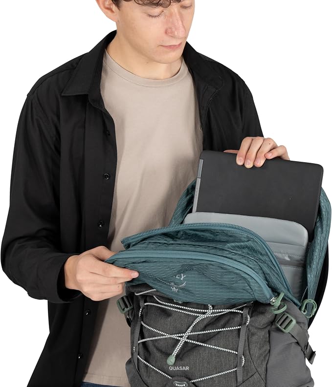 Osprey Quasar 26L Commuter Backpack, Alpaca Tan/Latte Brown Heather - Image 9