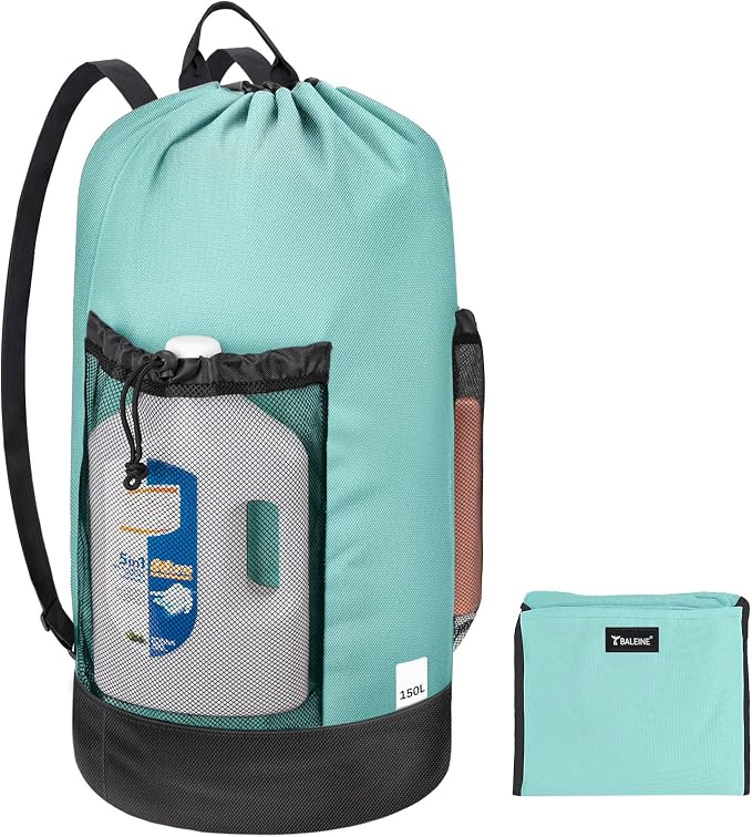 BALEINE 150L Laundry Bag Backpack, 900D Oxford Fabric Large Travel Laundry Bags by BALEINE