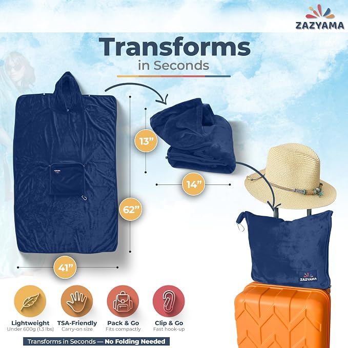 3-in-1 Travel Blanket Airplane – Compact - Image 4
