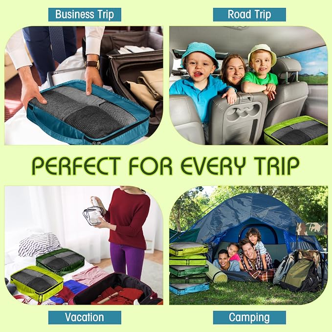 5 Pcs Packing Cubes for Suitcase Large Travel Cubes Carry on Luggage Organizer - Image 7