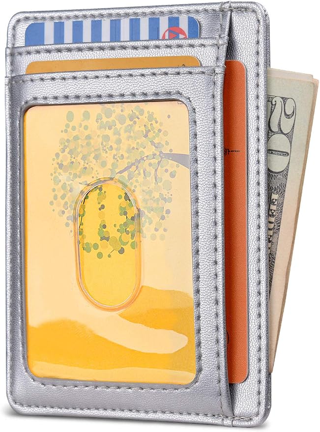 Buffway Slim Minimalist Front Pocket RFID Blocking Leather Wallets - Image 2