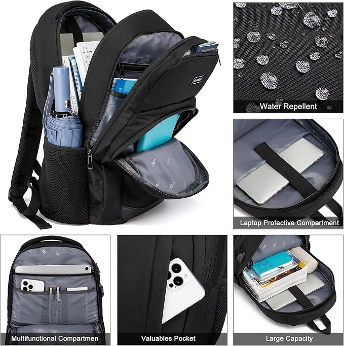 School Backpack for Teen Boys, 15.6 Inch Anti Theft Laptop Bookbag - Image 3