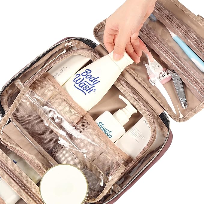 NISHEL Travel Toiletry Bag for women, Portable Hanging Organizer for - Image 5