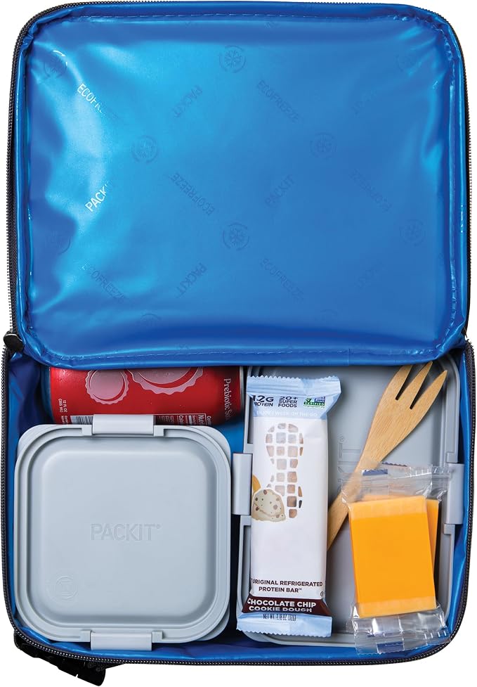 PackIt Freezable Classic Lunch Box, City Charcoal, Built - Image 5