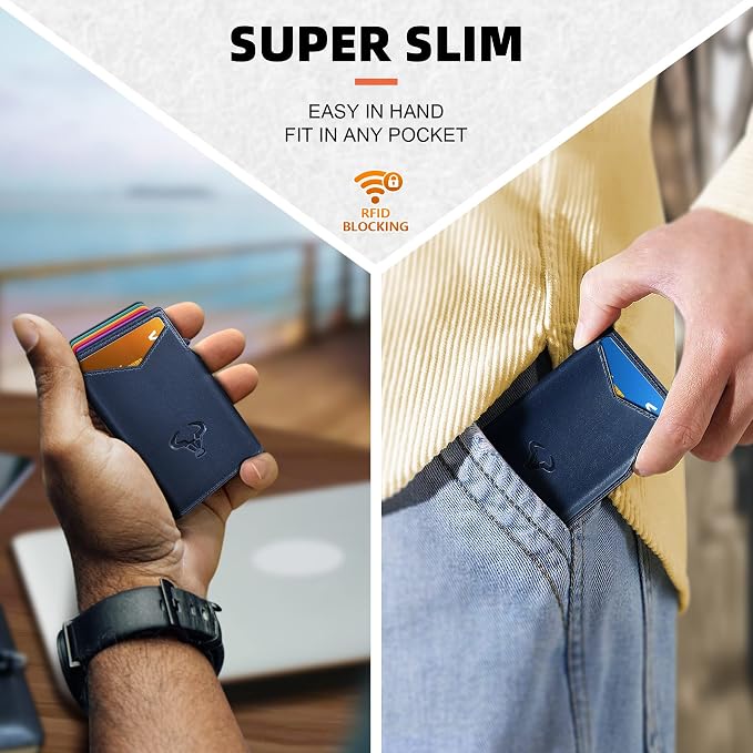 BULLIANT Men Wallet Gift Boxed, Slim Front Pocket Wallet Money Clip Card Holder - Image 7