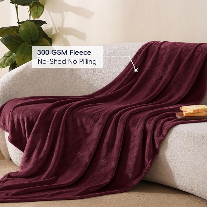 PHF Ultra Soft Fleece Throw Blanket, No Shed No Pilling Luxury Plush Cozy - Image 3