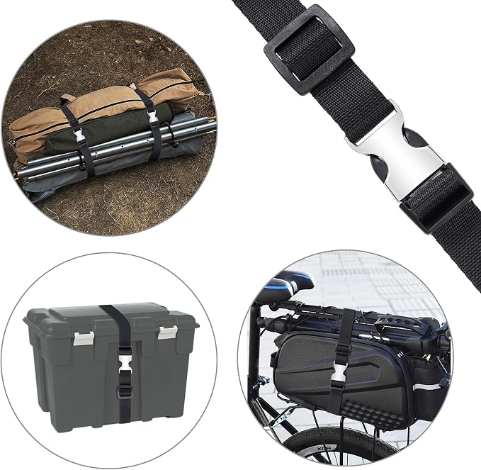 Buckle Straps with Clips, Adjustable Nylon Straps with Buckle, 4 Pack - Image 5