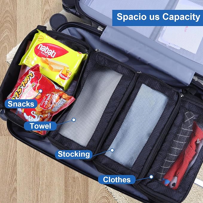 Suitcase Organizer, Travel Luggage Organizer Portable Hanging Travel Shelves - Image 5