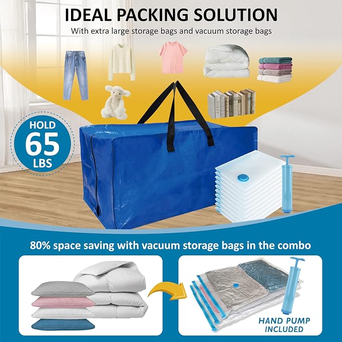 20 Pack Heavy Duty Extra Large Moving Totes - Image 3