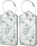 2Pcs Luggage Tag for Suitcase Sage Floral Green Leaves Cute Suitcase Tag by Gearsly
