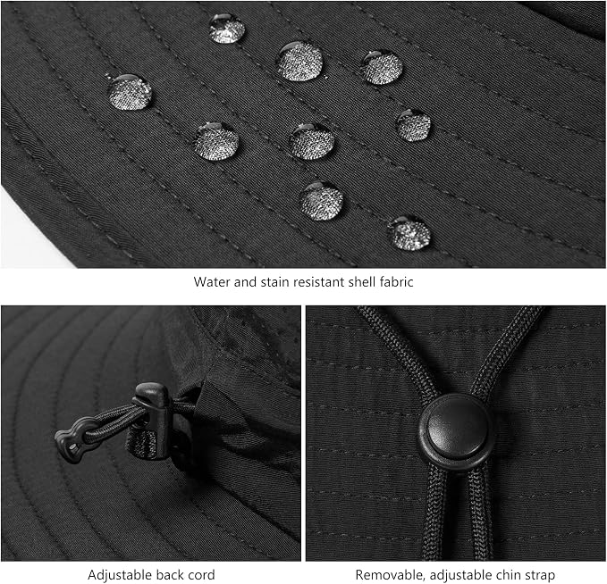UPF 50+ Foldable Brim Water-Resistant Sun Bucket Hat - Image 5