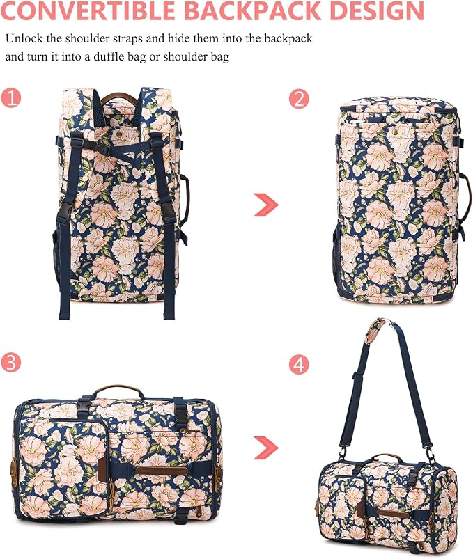 G-FAVOR Travel Backpack for Women, 40L Carry On Backpack Flight Approved - Image 3