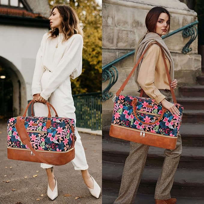 Weekender Bag for Women, Travel Duffel Bag Carry On Overnight Bag - Image 6