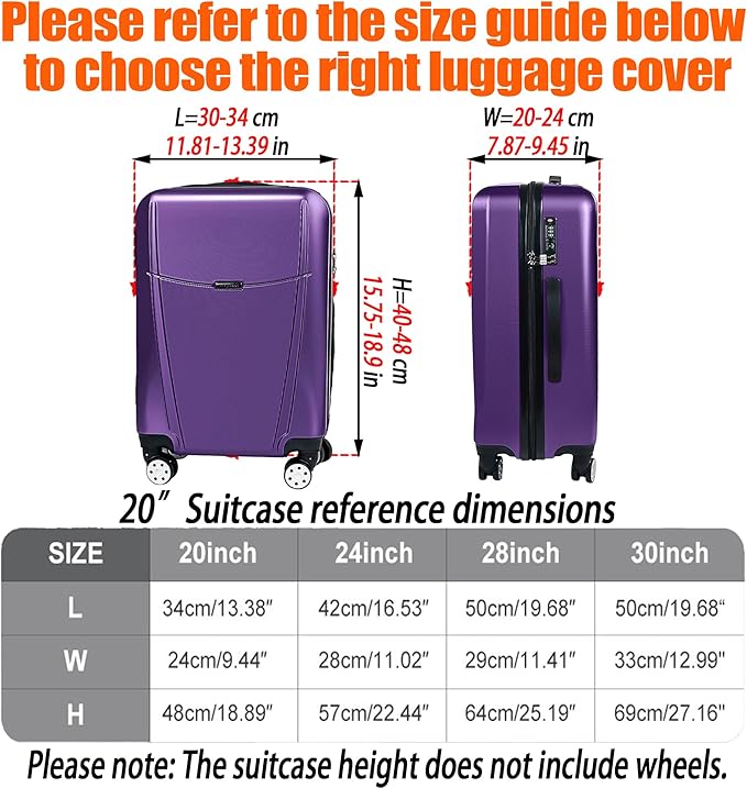 Suitcase Covers for Luggage – TSA Approved Clear PVC Luggage Protector Cover - Image 6
