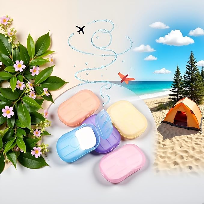 500 Sheets Colorful Disposable Soap Paper 5 Boxes Hand Cleaner Fragrance Mini - Image 3
