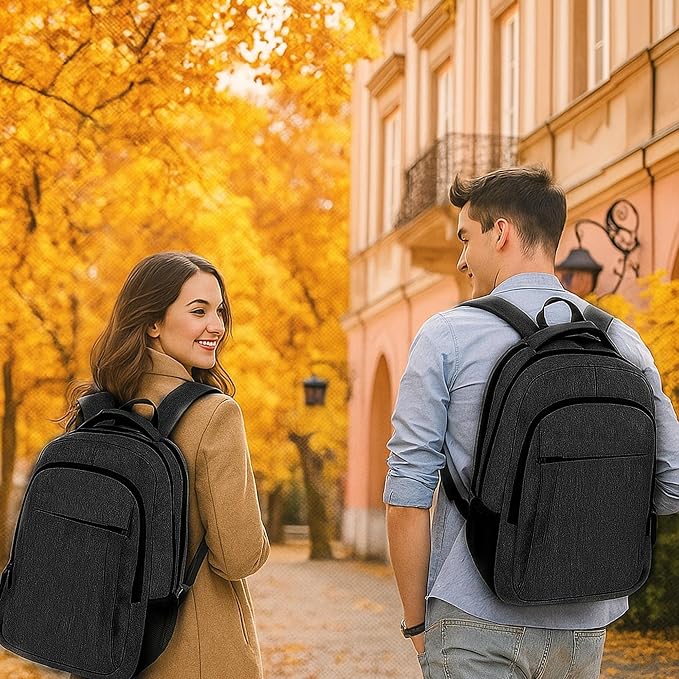 Large Travel Laptop Backpack, Business Anti Theft Slim Sturdy 18 Inch Laptops - Image 9
