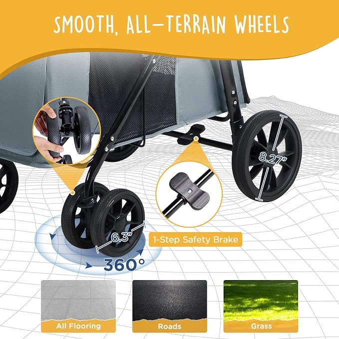 Scout Pet Stroller, 4-Wheel Design - Image 2