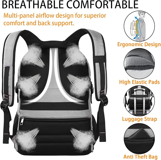 LTINVECK Extra Large 50L Travel Laptop Backpack, Computer bag Backbag - Image 6