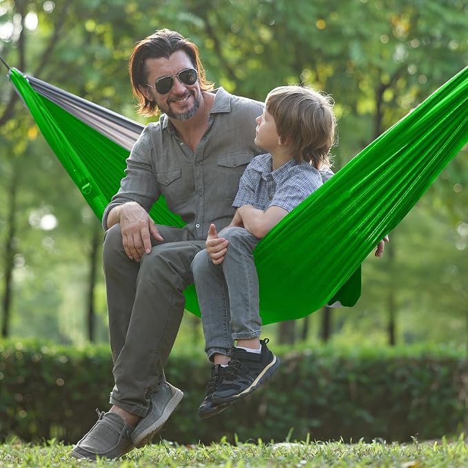 Camping Hammock with Net, Portable Lightweight Double Hammocks with Tree Straps - Image 6