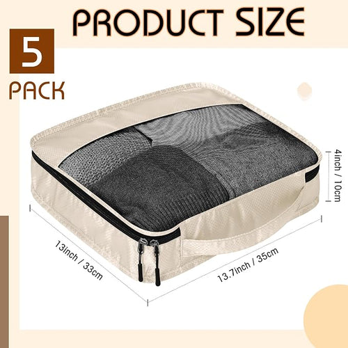 5 Pcs Packing Cubes for Suitcase Large Travel Cubes Carry on Luggage Organizer - Image 2