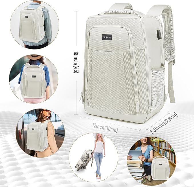 Travel Backpack, Business Anti Theft Slim Sturdy Laptops Backpack - Image 5