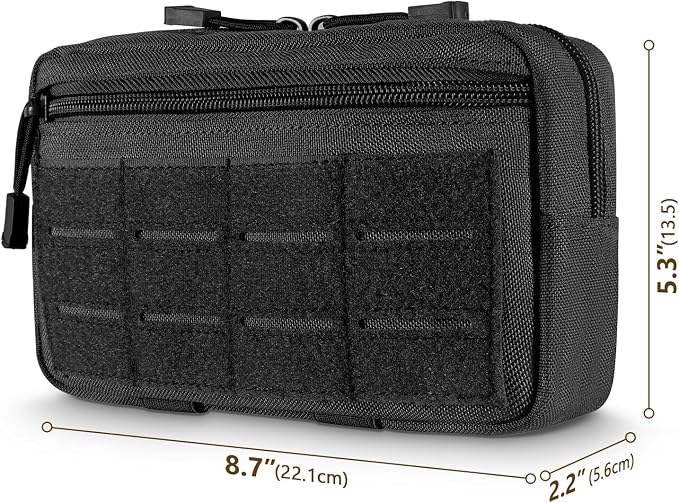 Tactical Molle Admin Pouch Utility Laser Cut EDC Tool Pouch Bag Horizontal - Image 3