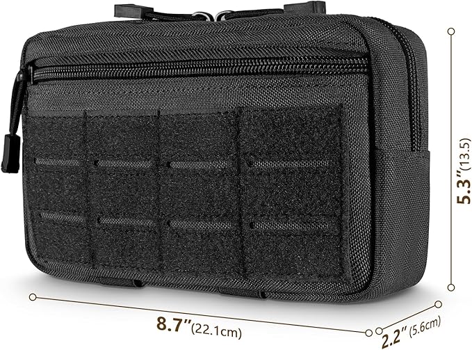 Tactical Molle Admin Pouch Utility Laser Cut EDC Tool Pouch Bag Horizontal - Image 2