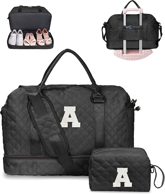 Trendy Gifts for Women-Initial Duffle Bag by Vogewood