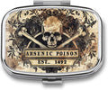 Metal 2 Compartment Pill Organizer Travel Friendly Portable Compact Pill Box by Choosetheproductsyoulike