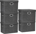 TYEERS Large Storage Bins with Lids, Collapsible, Fabric Storage Boxes by StorageOrganization