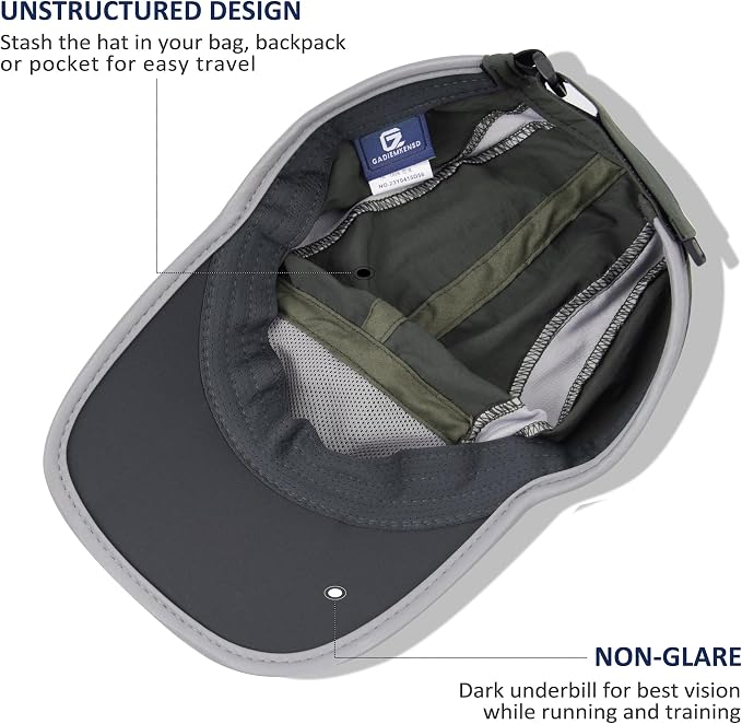 GADIEMKENSD Reflective Folding Outdoor Hat Unstructured Design UPF 50+ Sun - Image 4