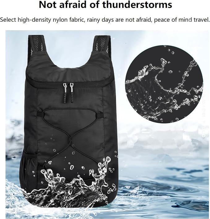 16L Hiking Daypack Lightweight Foldable Travel Backpack Water Repellent Camping - Image 5