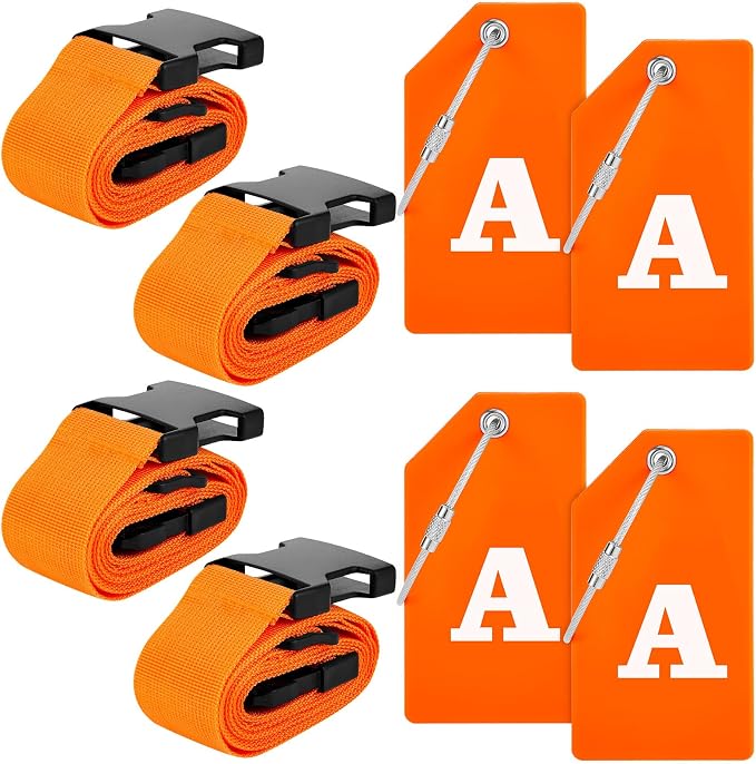 Weewooday 8 Pcs Luggage Straps Suitcase Tags Set by Weewooday