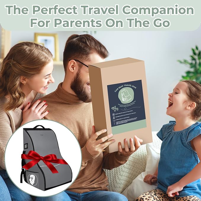 Car Seat Travel Bag for Airplane – Padded Carseat Backpack Carrier for Airport - Image 7