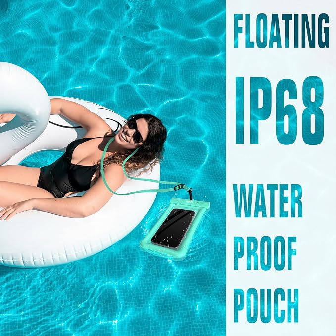 NEPHI IP68 Waterproof Phone Pouch 2 Pack-Up to 8.0"，Adjustable Neck Lanyard - Image 2