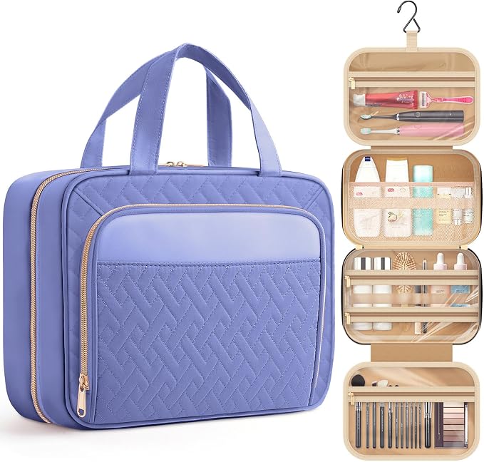 HOTOR Travel Toiletry Bag for Women & Men, Waterproof Makeup Bag by HOTOR